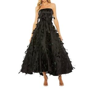 Mac Duggal Black Strapless Dress